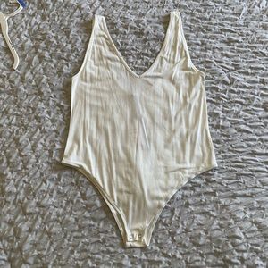 Express x Rocky Barnes off white bodysuit